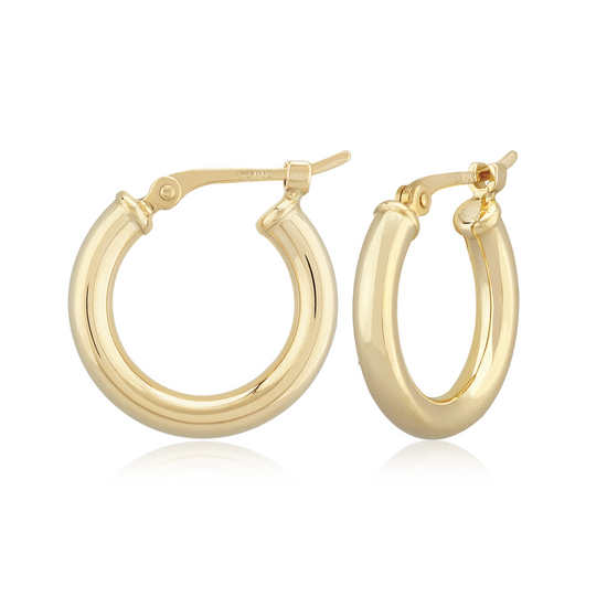 14K Gold 2.5mm Hoops