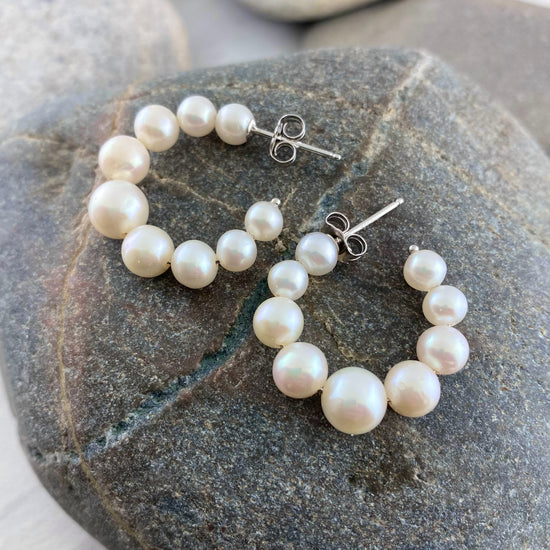 Pearl Hoop Earrings