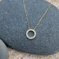 14k Petite Diamond Circle Necklace