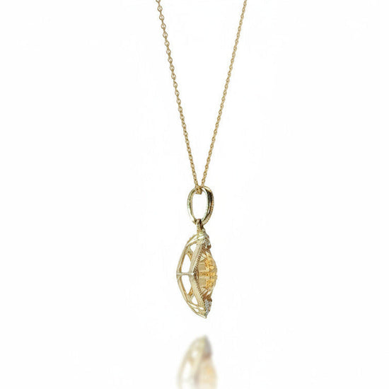 Citrine and Diamond Accent Necklace