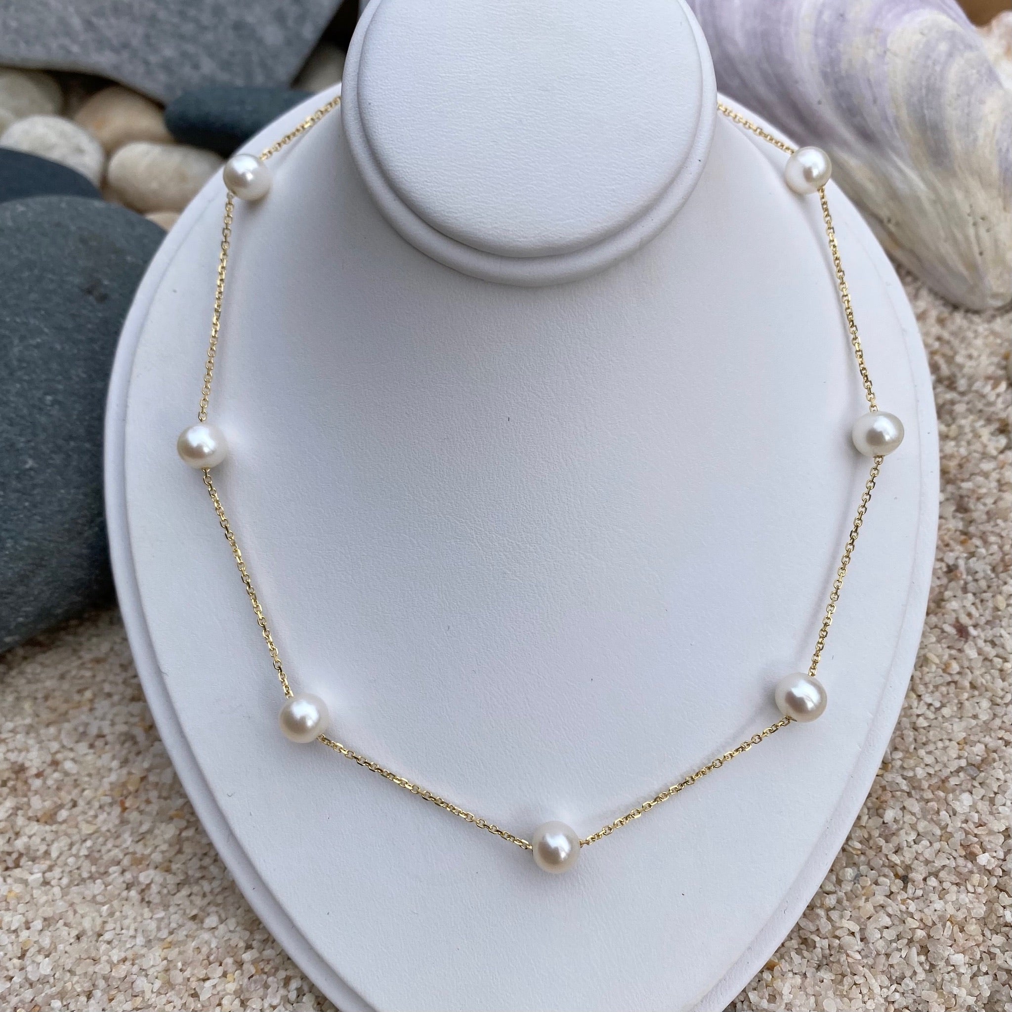 14K Gold & Pearl deals Necklace