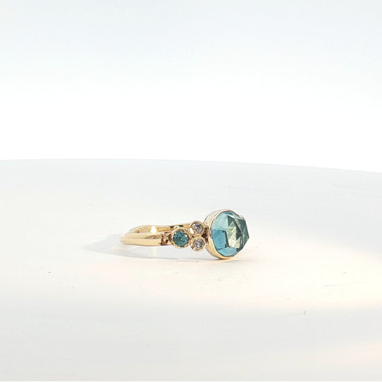 Emily Amey Rose Cut Aquamarine Ring