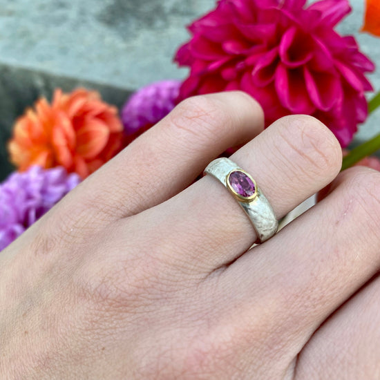 Bezel Set Pebble Ring