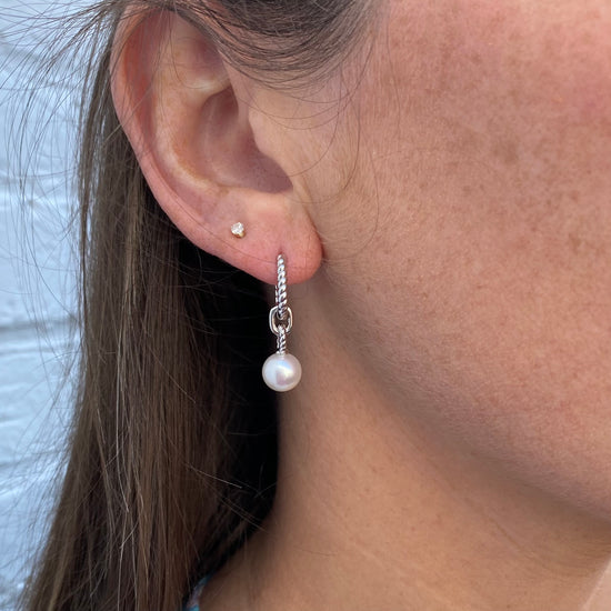 Rope Link Pearl Drops