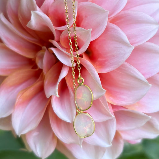 14K Opal Threader Earrings