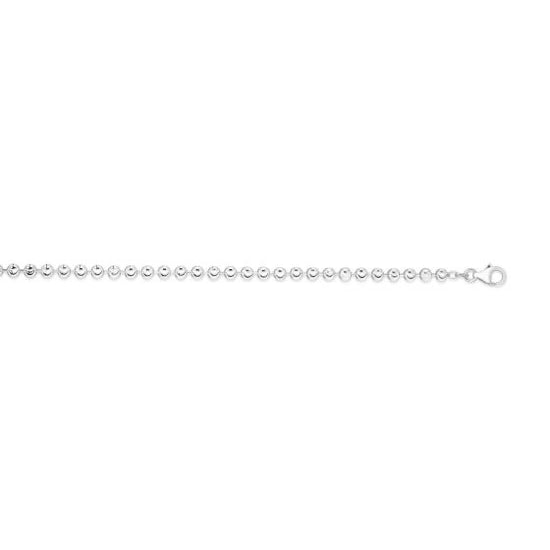 4 mm Sterling Silver Moon-Cut Necklace