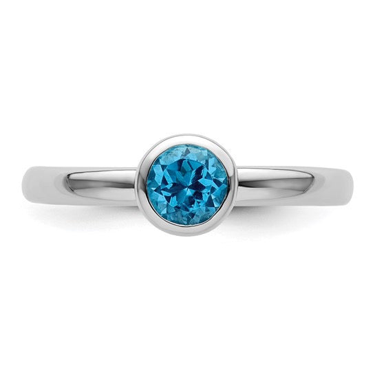 Sterling Silver Blue Topaz Ring