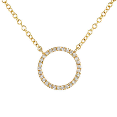 14K White Gold + Diamond Petite Eternity Necklace