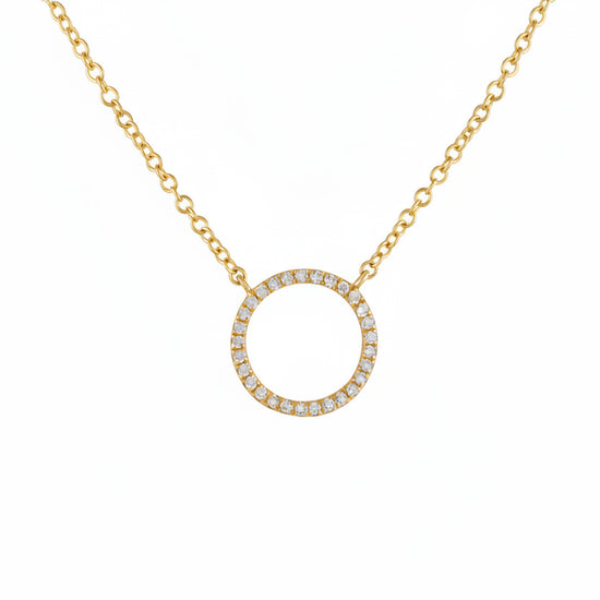 14K Gold + Diamond Petite Eternity Necklace