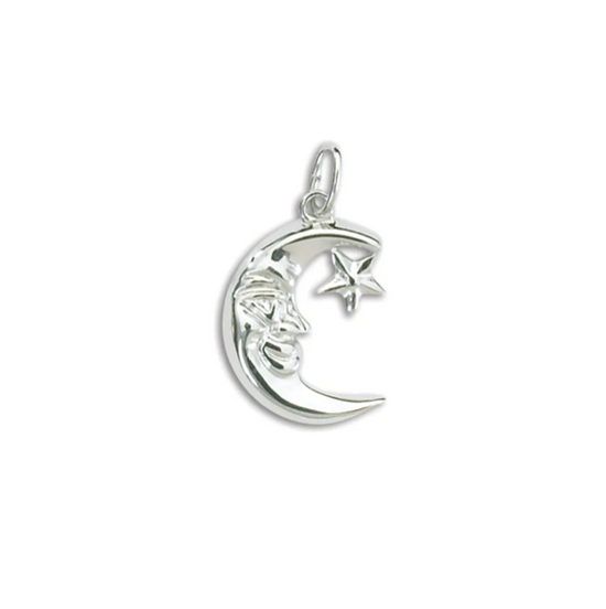 Sterling Silver Moon Charm