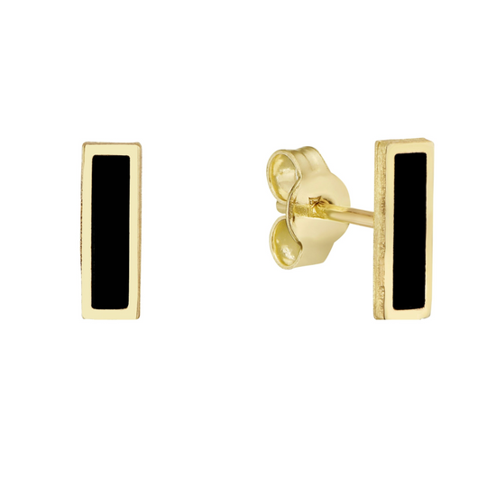14k Modernist Bar Earrings