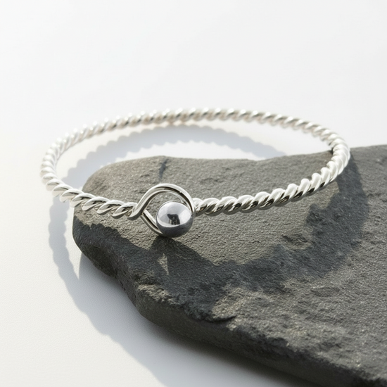 Slim Twisted Loop Bracelet