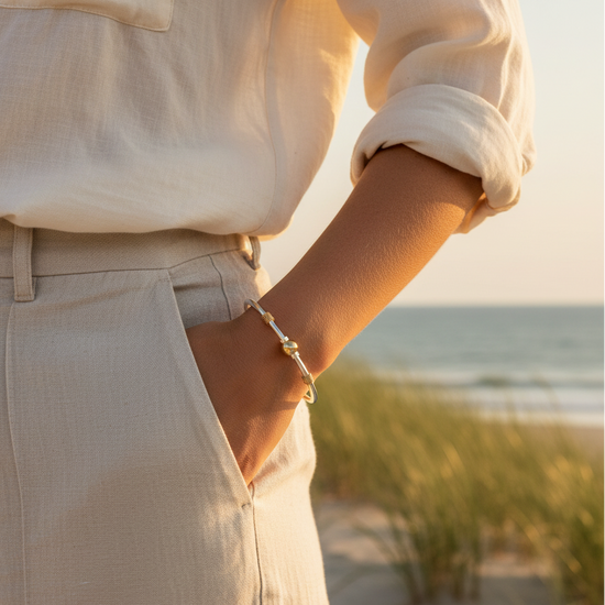 Cape Cod Single Ball Spaced Rope Bracelet