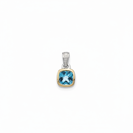 Two Tone Blue Topaz Necklace