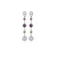 Pearl + Multi Colored Tourmaline Earrings