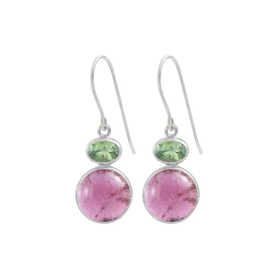 Pink + Green Color Pop Earrings