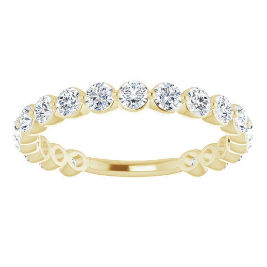3/4 Eternity Shared Prong Diamond Band