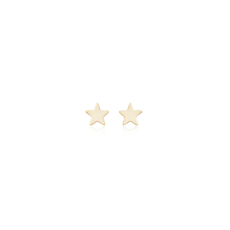 14k Gold Tiny Star Studs