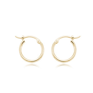 14K Gold Classic Hoops, 1.5mm