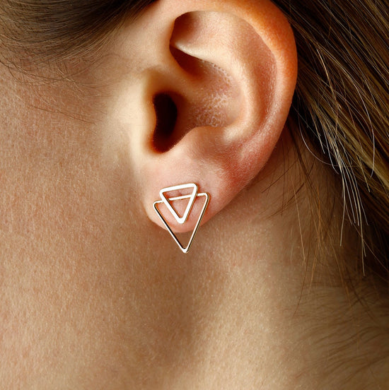 14k Geometric Studs