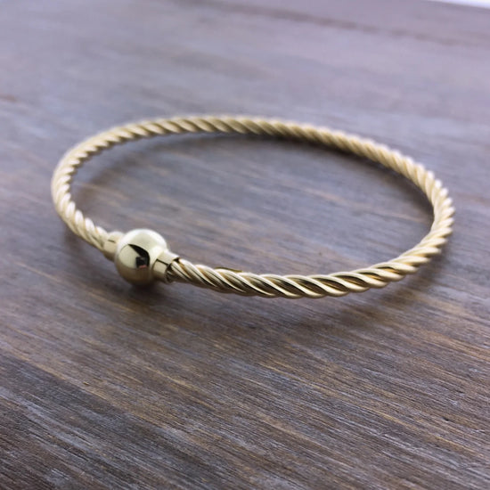 All 14k Gold Cape Cod Twist Bracelet