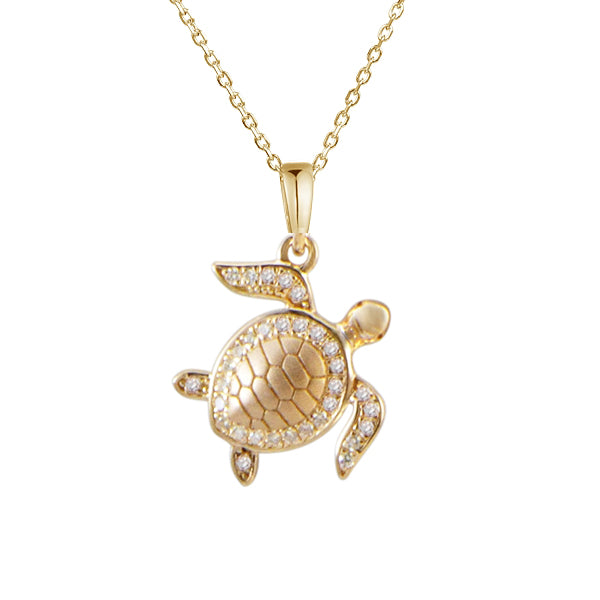 14K Gold Diamond Turtle Necklace – Cape Cod Jewelers
