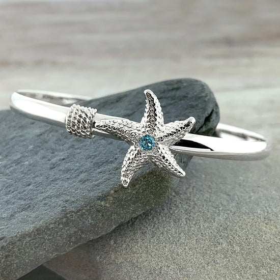 Starfish Bracelet with Blue Topaz