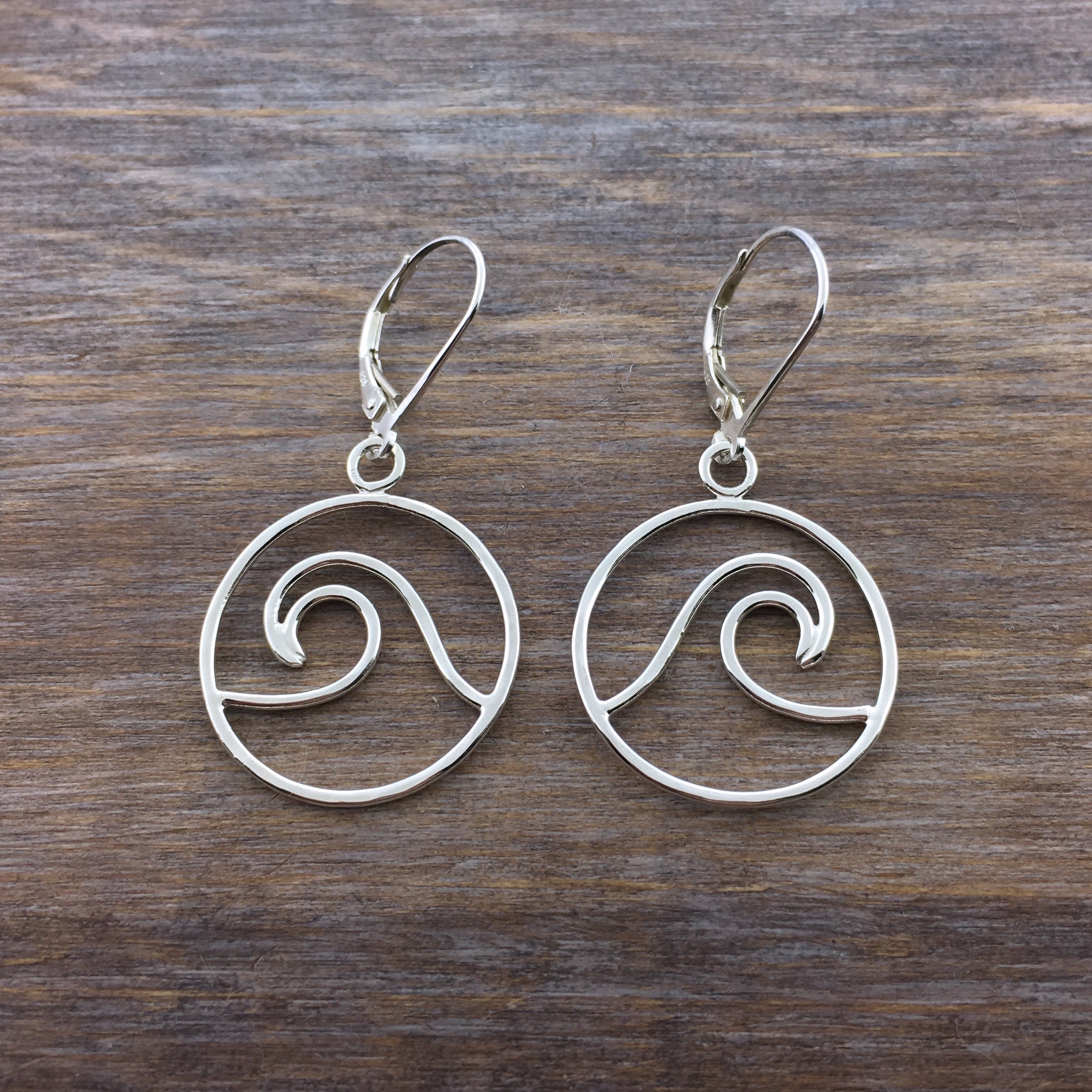 Sterling Silver Wave Earrings – ioolajewelry