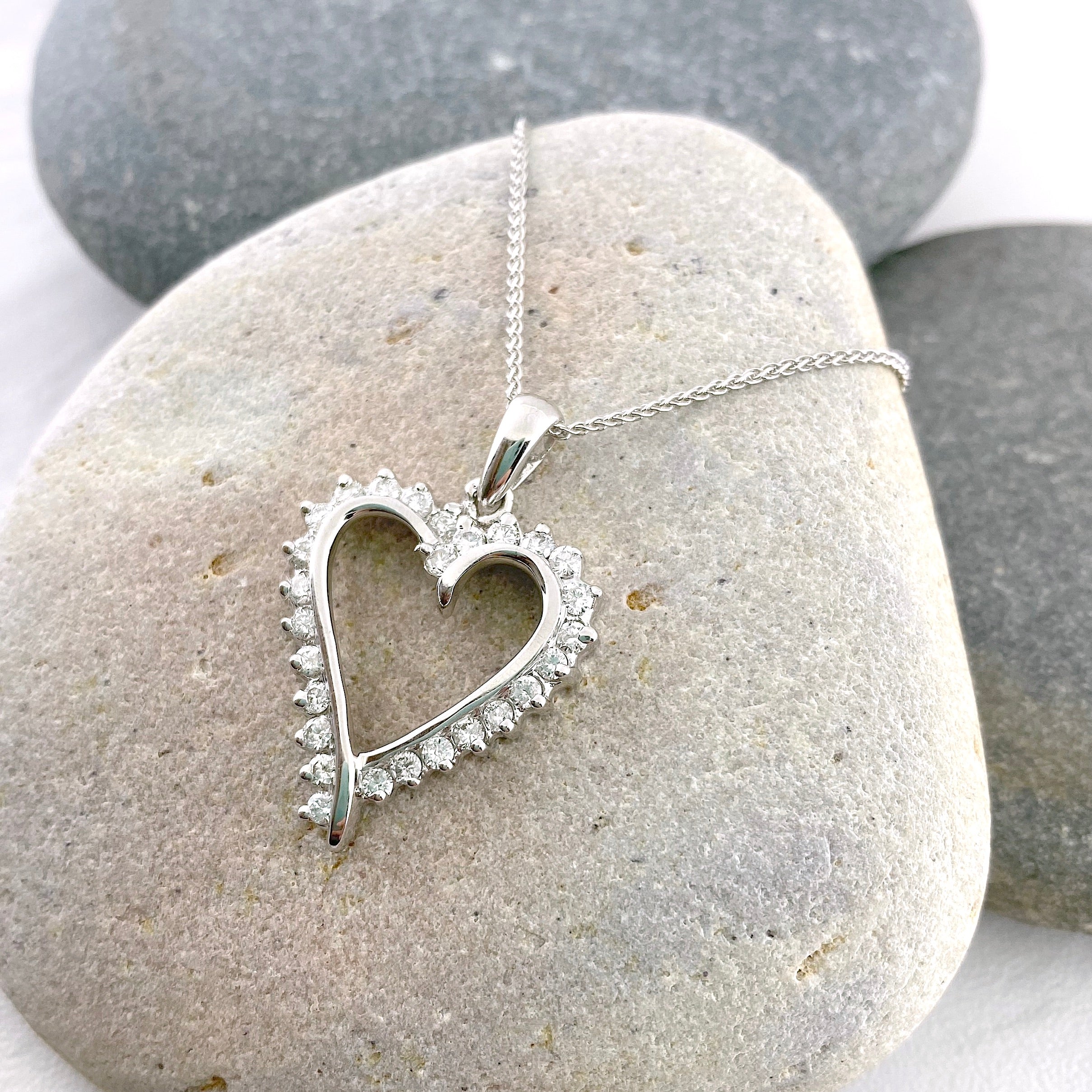 Diamond Heart Necklace – Cape Cod Jewelers - Main Image
