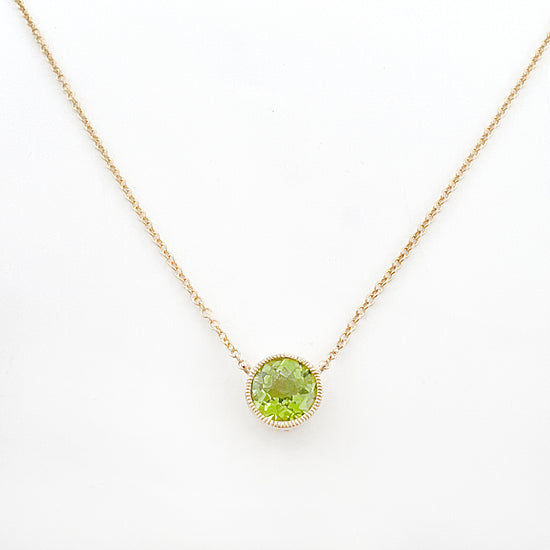 14k Peridot Necklace