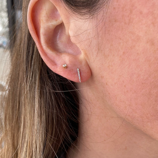 New! Petite Diamond Spear Stud Earrings