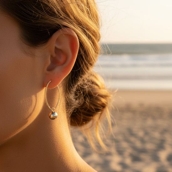All 14K Gold Cape Cod Swoop Drop Earrings