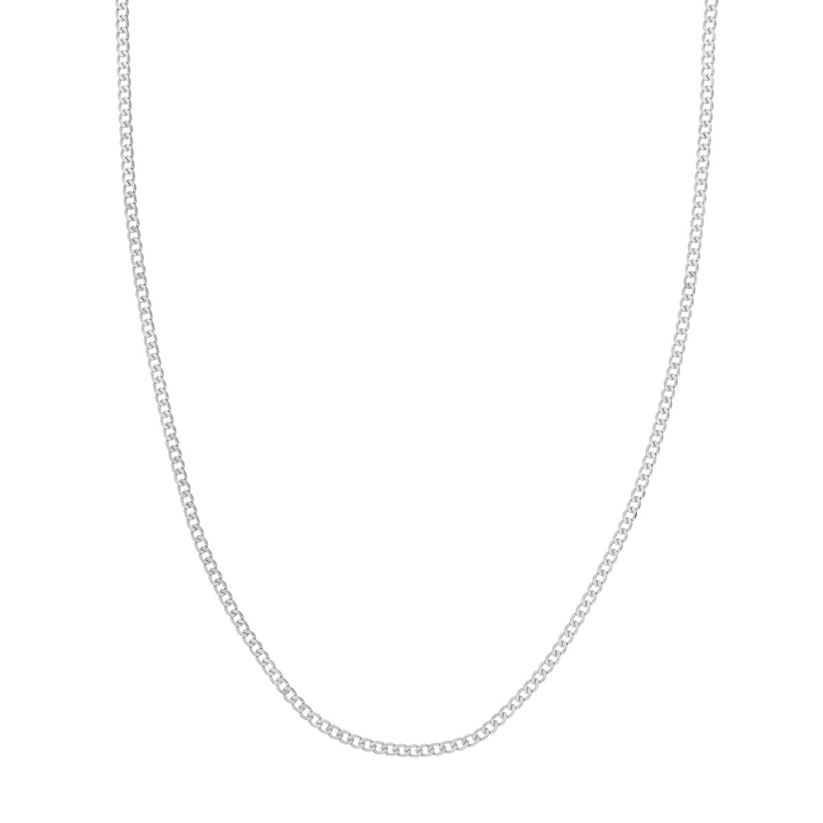 Sterling Silver 2mm Curb Link Chain 18