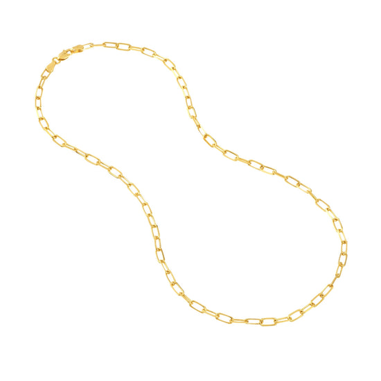 14k Gold Paper Clip Chain