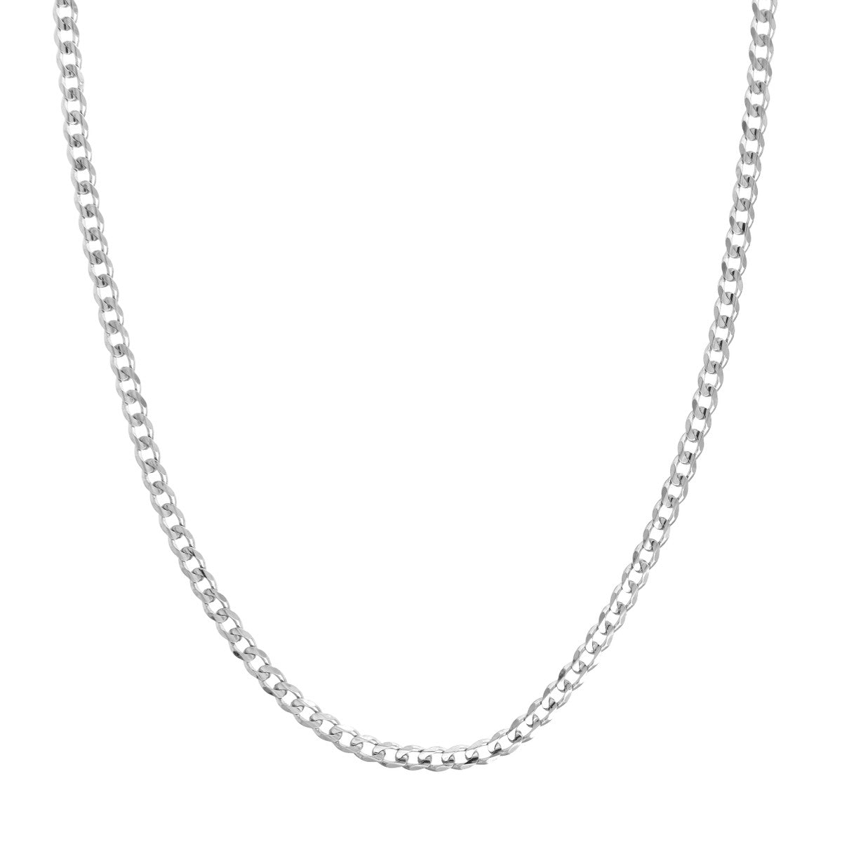 Mini Curb Chain in Sterling Silver - 4mm