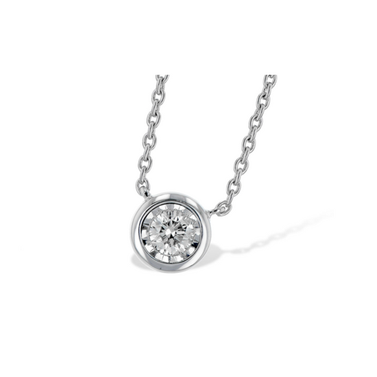 Bezel Set Diamond Necklace