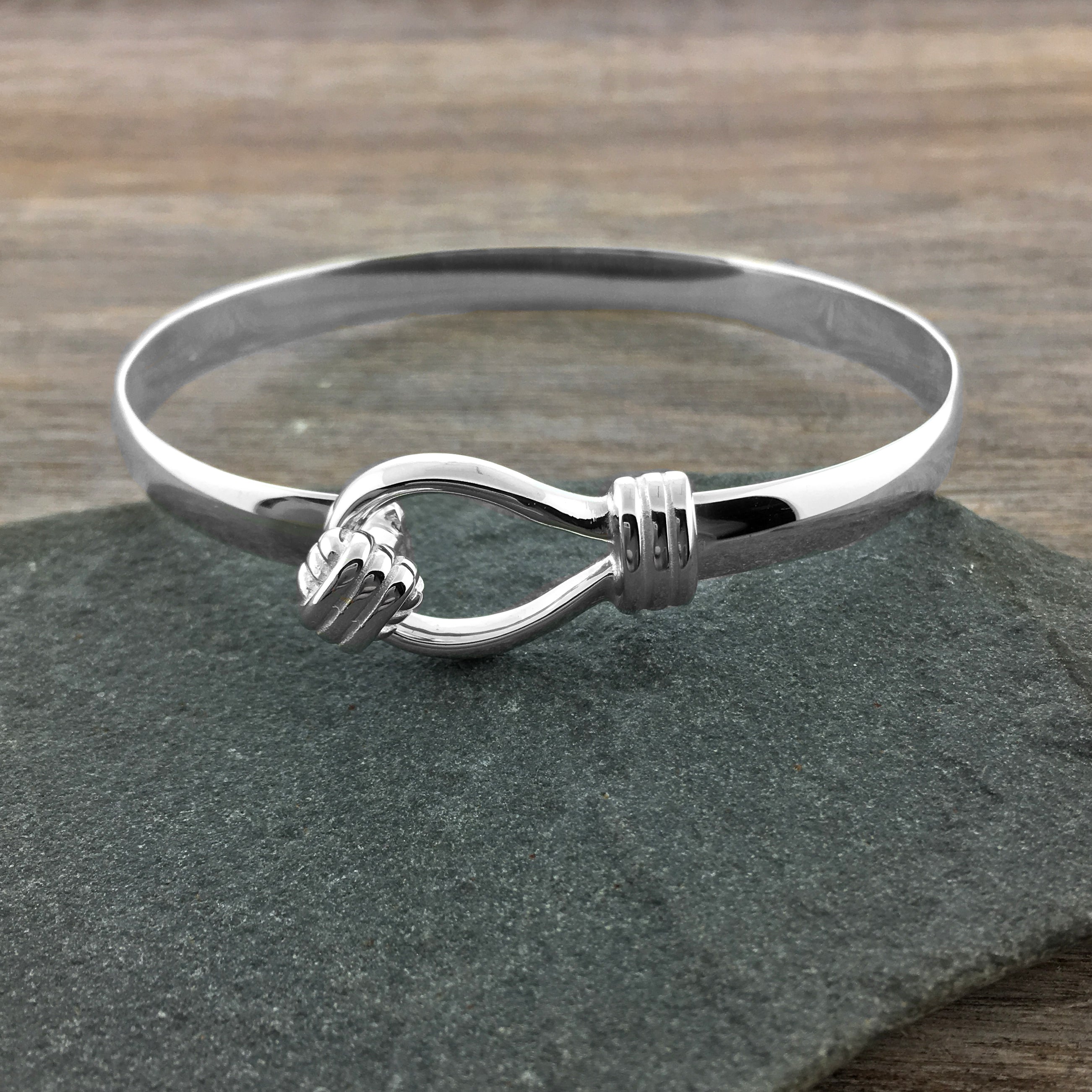 Nautical Monkey Fist Knot Bracelet All Sterling Silver / 6.5