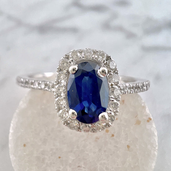 Oval Sapphire + Diamond Ring