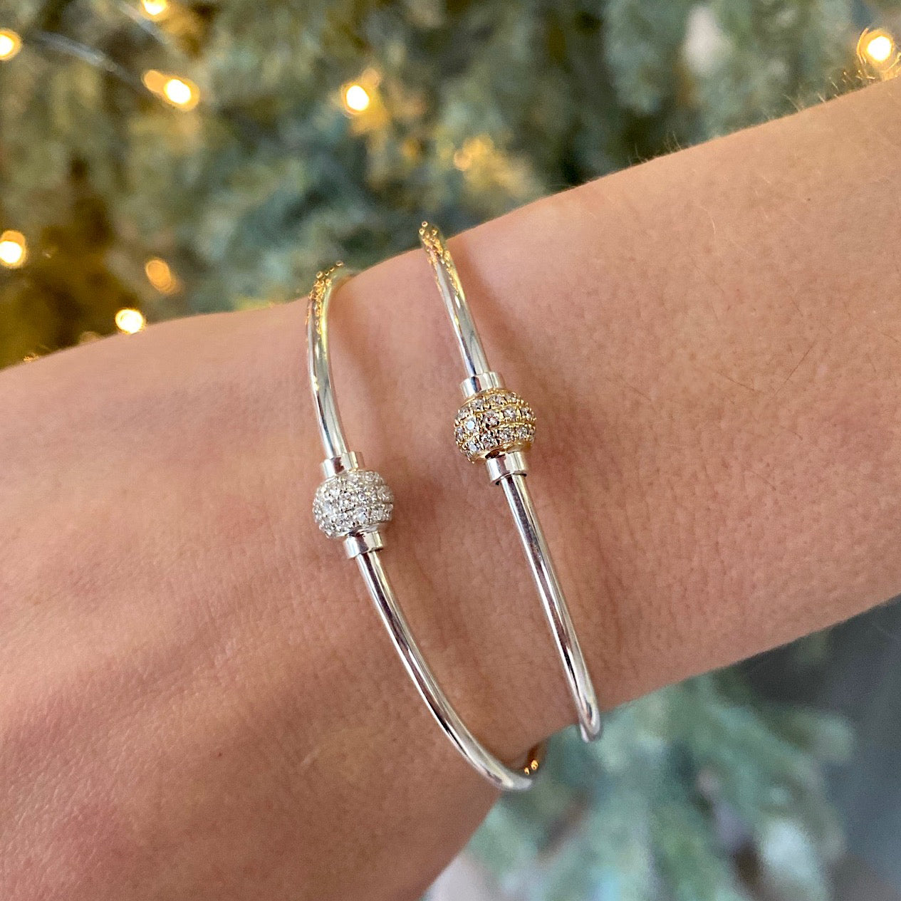 Cape Cod Pavé Diamond Ball Bracelet1