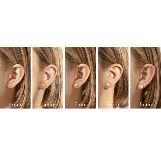 Sterling Silver + Freshwater Pearl Studs