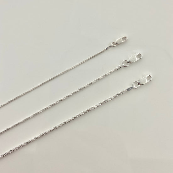 2 mm Sterling Silver Wheat Chain