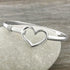 Silver Heart Hook Bracelet
