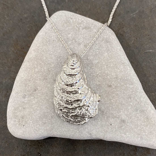 Silver Oyster Shell Necklace
