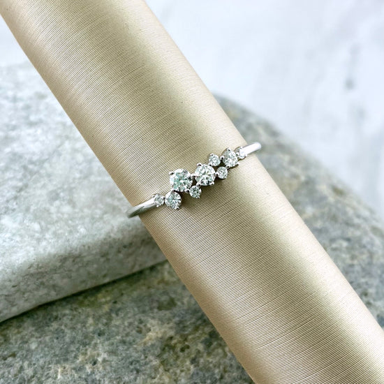 14K Petite Diamond Cluster Ring