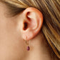 14K Garnet Mini Swoop Briolette Earrings