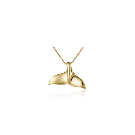 14K Gold Petite Whale Tail Necklace