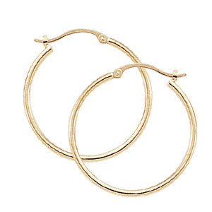 14K Gold Classic Hoops, 1.5mm