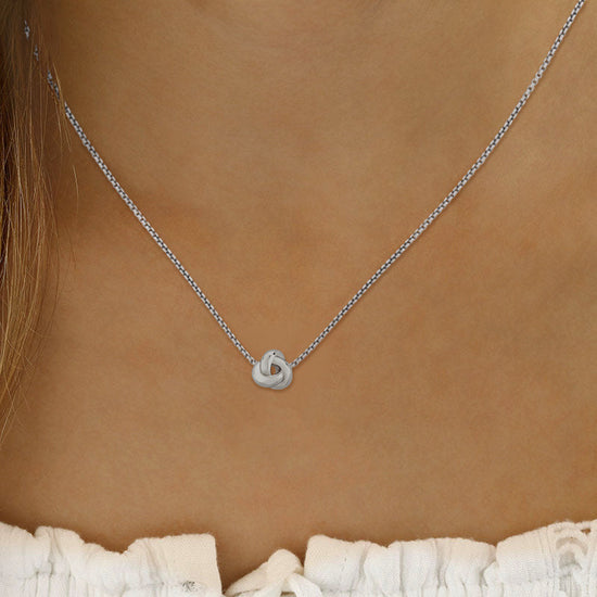 Sterling Silver Love Knot Necklace