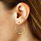 14K Gold Hammered Hoops