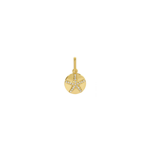14K + Diamond Starfish Charm